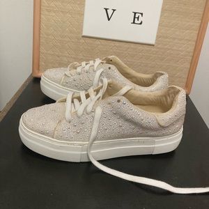 Betsey Johnson Sidney Ivory Platform Sneakers